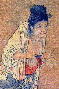 Wang Juzheng's The Spinning Wheel - detail 1