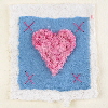 Handmade Valentines cards with natural fibres
