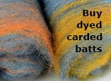 Buy natural dyed carded batts for spinning
