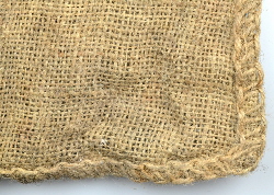 Hessian sack made from the natural fibre jute